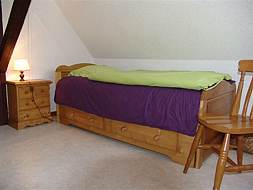 Chambre n°3 en mezzanine avec lit gigogne 2 couchages de 90x190